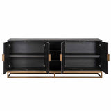 Sideboard Bronze schwarz, Anrichte Bronze-schwarz, Sideboard schwarz Gold, Breite 225 cm