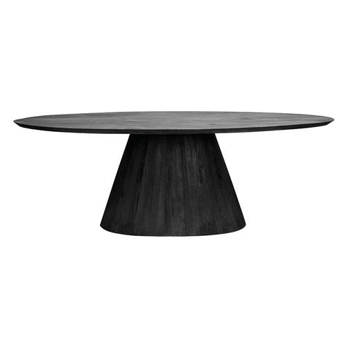 Esstisch schwarz oval, Tisch oval schwarz, Länge 260 cm