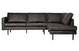 Ecksofa schwarz Ottomane rechts, Sofa schwarz, modernes Ecksofa schwarz,  Breite 350 cm