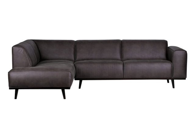 Ecksofa grau, Sofa grau Ottomane links, Eckcouch grau