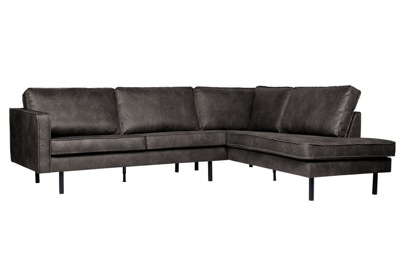 Ecksofa schwarz Ottomane rechts, Sofa schwarz, modernes Ecksofa schwarz,  Breite 350 cm