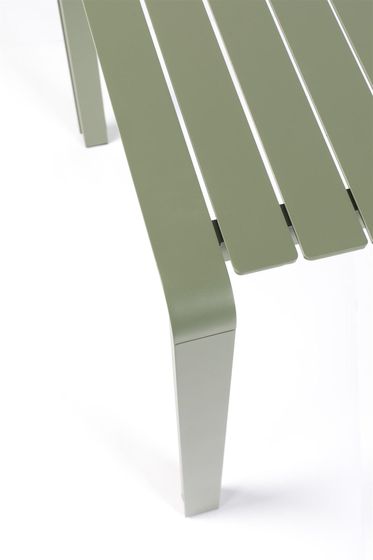 Gartentisch grün Metall, Metall-Gartentisch grün, Länge 214 cm