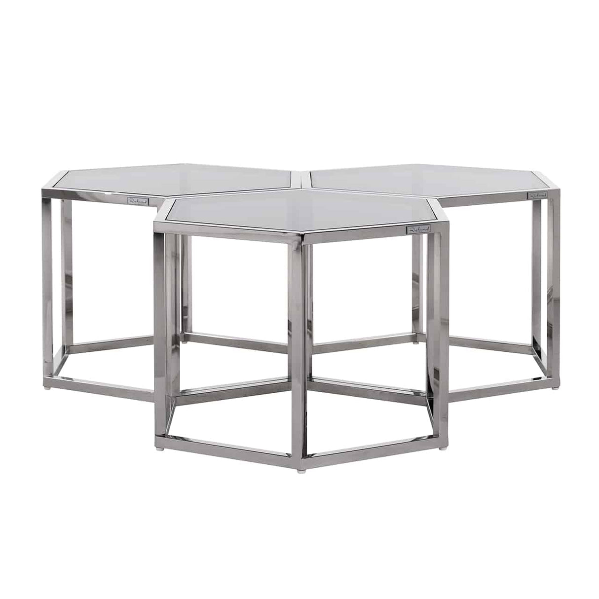 Couchtisch Silber, Glas Couchtisch Silber