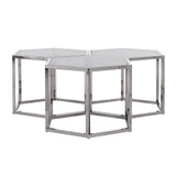 Couchtisch Silber, Glas Couchtisch Silber