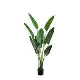 Künstlicher Bananenbaum L,  Deko-Bananenpflanze grün, Kunstpflanze Bananenstaude grün, Höhe 150 cm