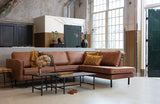 Ecksofa Ottomane rechts, Sofa cognac, modernes Ecksofa cognac,  Breite 350 cm