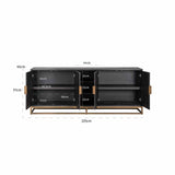 Sideboard Bronze schwarz, Anrichte Bronze-schwarz, Sideboard schwarz Gold, Breite 225 cm