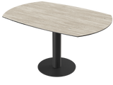 Ausziehtisch Travertin, Tisch Keramik-Tischplatte, runder Esstisch Keramikplatte, Esstisch Travertin rund ausziehbar, Durchmesser 150 cm