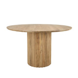 Black round dining table, round black solid wood table, round table solid wood top, 120 cm diameter