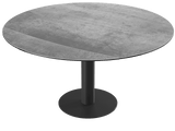 Grey ceramic top table, round ceramic top dining table, grey round extendable dining table, 150 cm diameter