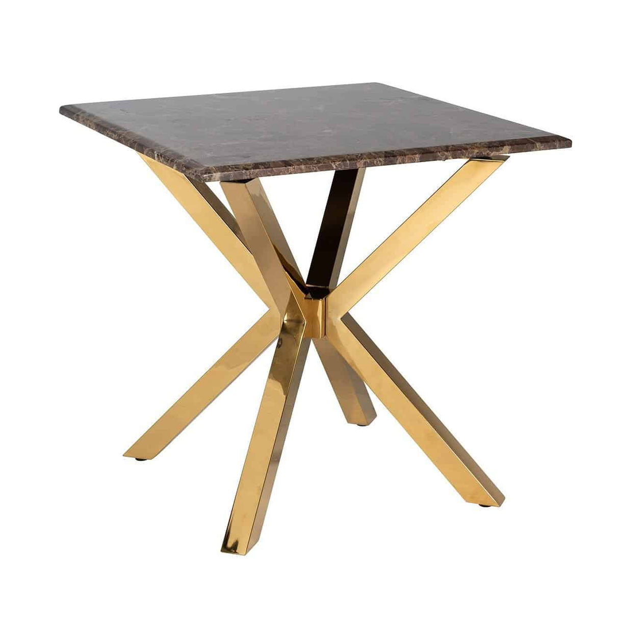 Beistelltisch quadratisch Gold, Beistelltisch Gold, Maße 60x60 cm
