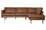 Ecksofa Ottomane rechts, Sofa cognac, modernes Ecksofa cognac,  Breite 350 cm