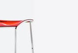 Design Barhocker rot, Sitzhöhe 65 cm