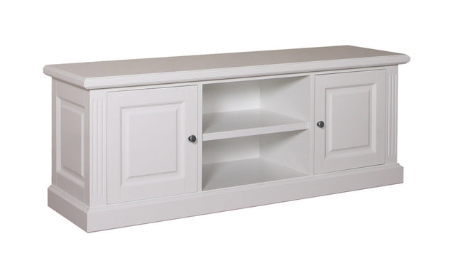 TV Schrank weiß, Fernsehschrank weiß Landhausstil, Fernsehkommode weiß, Breite 160 cm