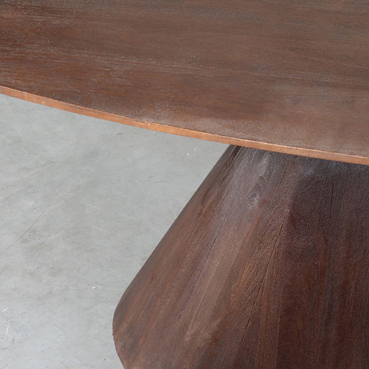 Esstisch braun, ovaler Tisch braun Holz, Länge 220 cm