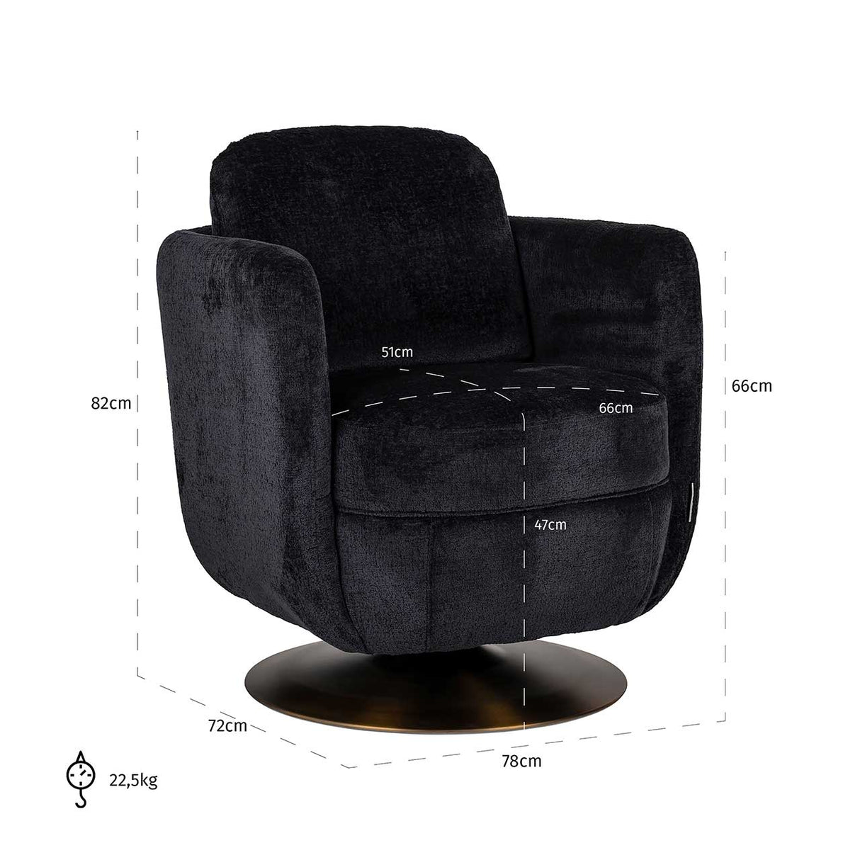Sessel schwarz, Drehsesselschwarz