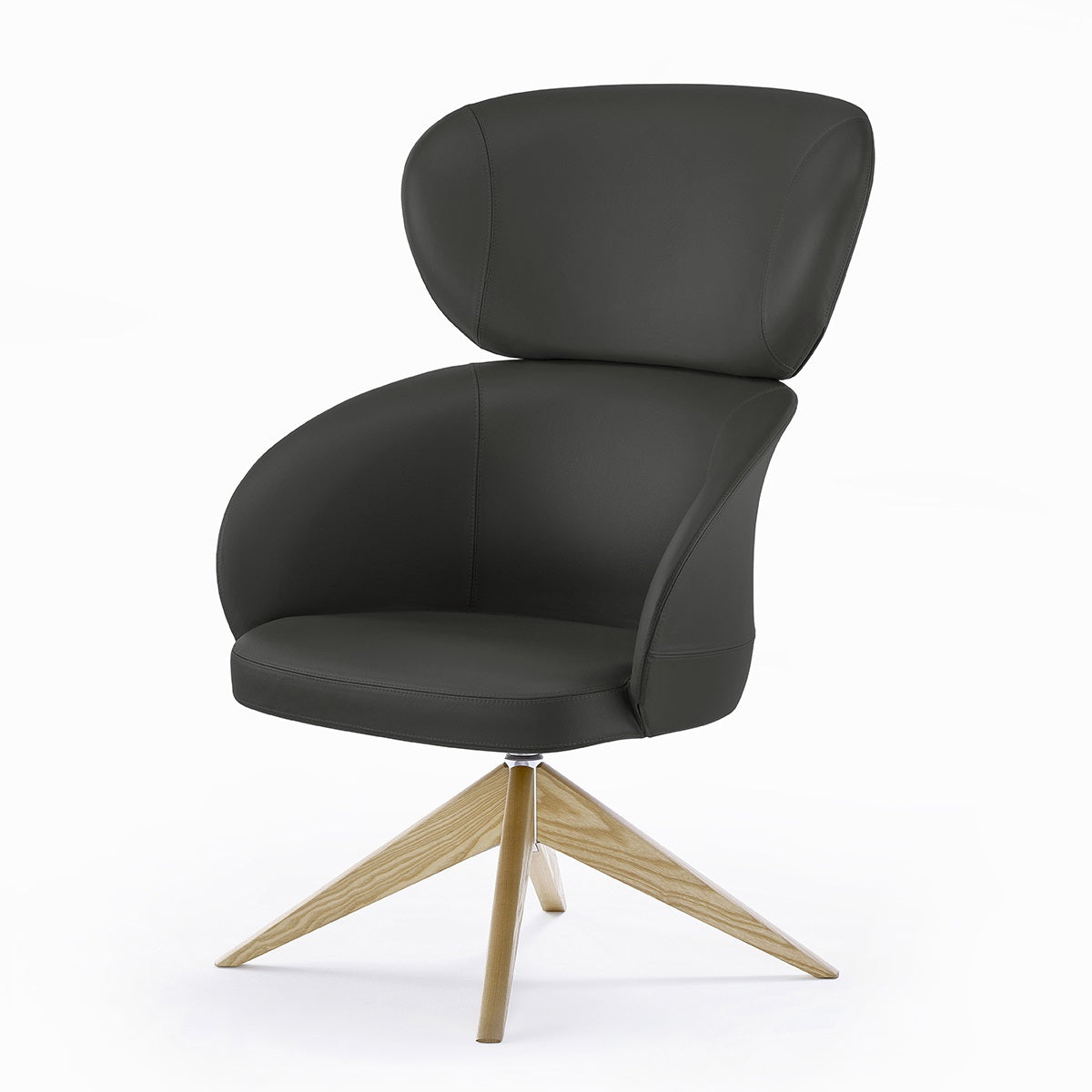 Sessel schwarz Leder, Lounge-Sessel schwarz drehbar