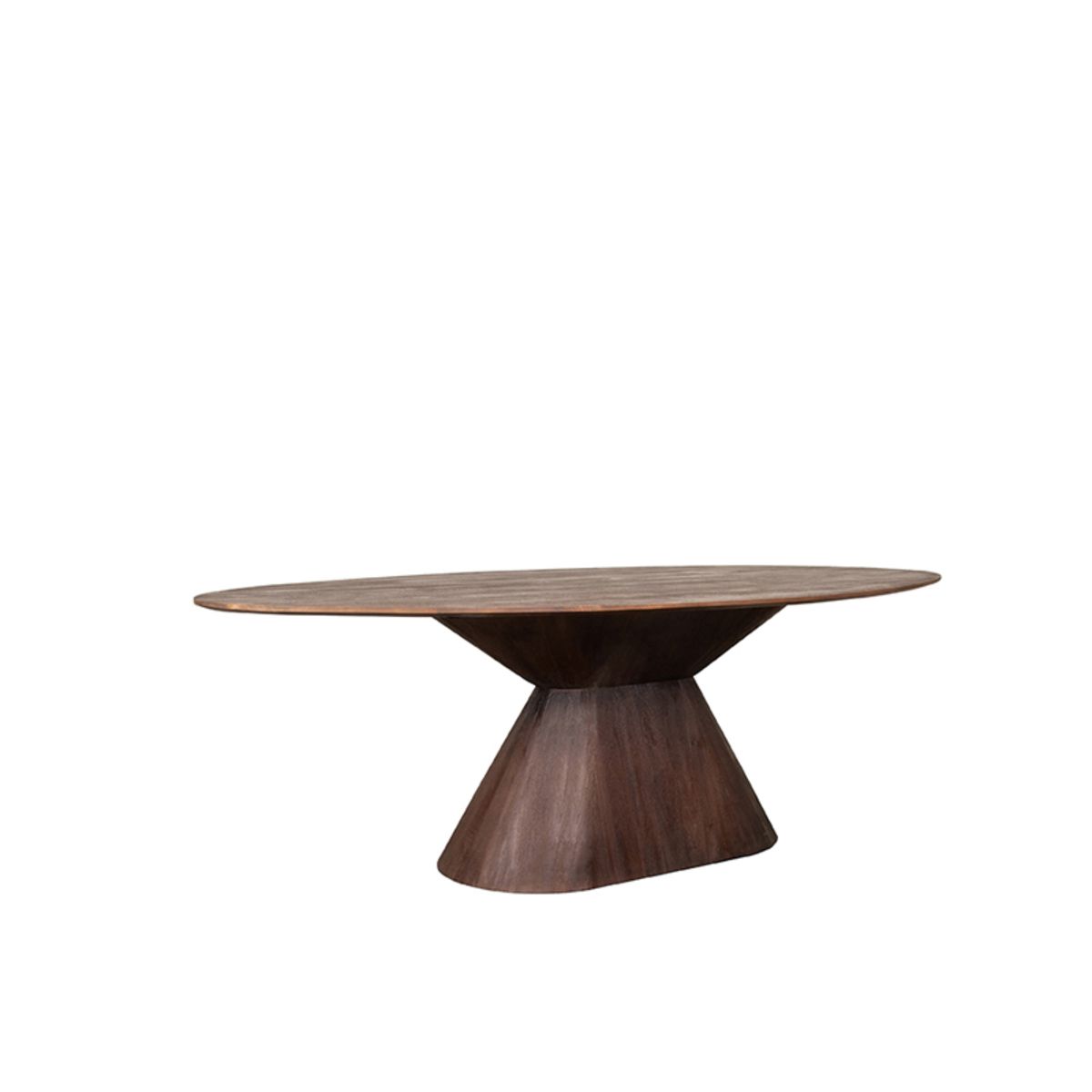 Esstisch braun, ovaler Tisch braun Holz, Länge 200 cm