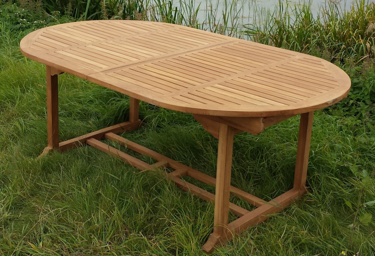 Gartentisch ausziehbar Massivholz Teak,&nbsp; Länge 180-240 cm