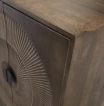 Sideboard braun, Anrichte braun-schwarz, Sideboard Naturbraun, Breite 180 cm