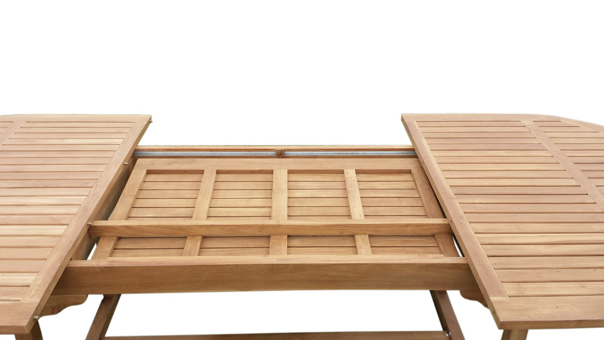 Gartentisch ausziehbar Massivholz Teak,&nbsp; Länge 180-240 cm