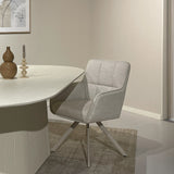Stuhl beige Stuhlbeine drehbar,  Esszimmerstuhl Farbe beige-Sand, Stuhl Federkern,  Breite 62 cm