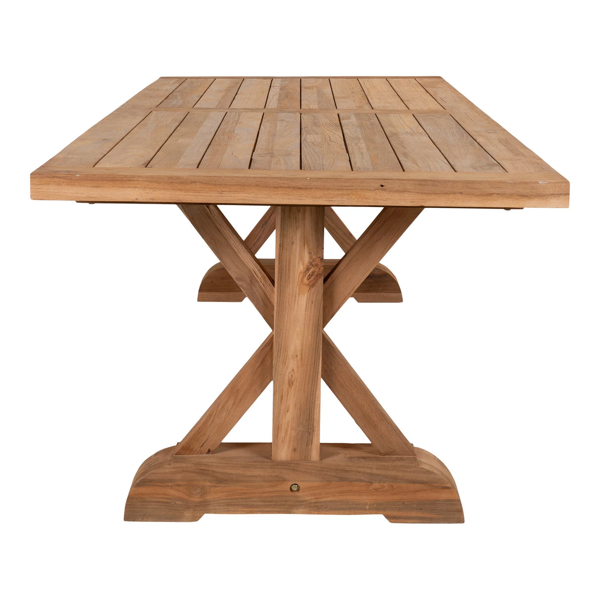 Gartentisch Teak-Holz, Gartenesstisch Naturholz-braun, Länge 240 cm