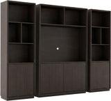 TV Schrank braun Eiche furniert, Wohnzimmerschrank braun Eiche-Natur, Breite 150 cm