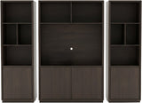 TV Schrank braun Eiche furniert, Wohnzimmerschrank braun Eiche-Natur, Breite 150 cm