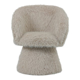 Stuhl beige Felloptik, Esszimmerstuhl beige