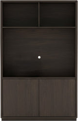 TV Schrank braun Eiche furniert, Wohnzimmerschrank braun Eiche-Natur, Breite 150 cm