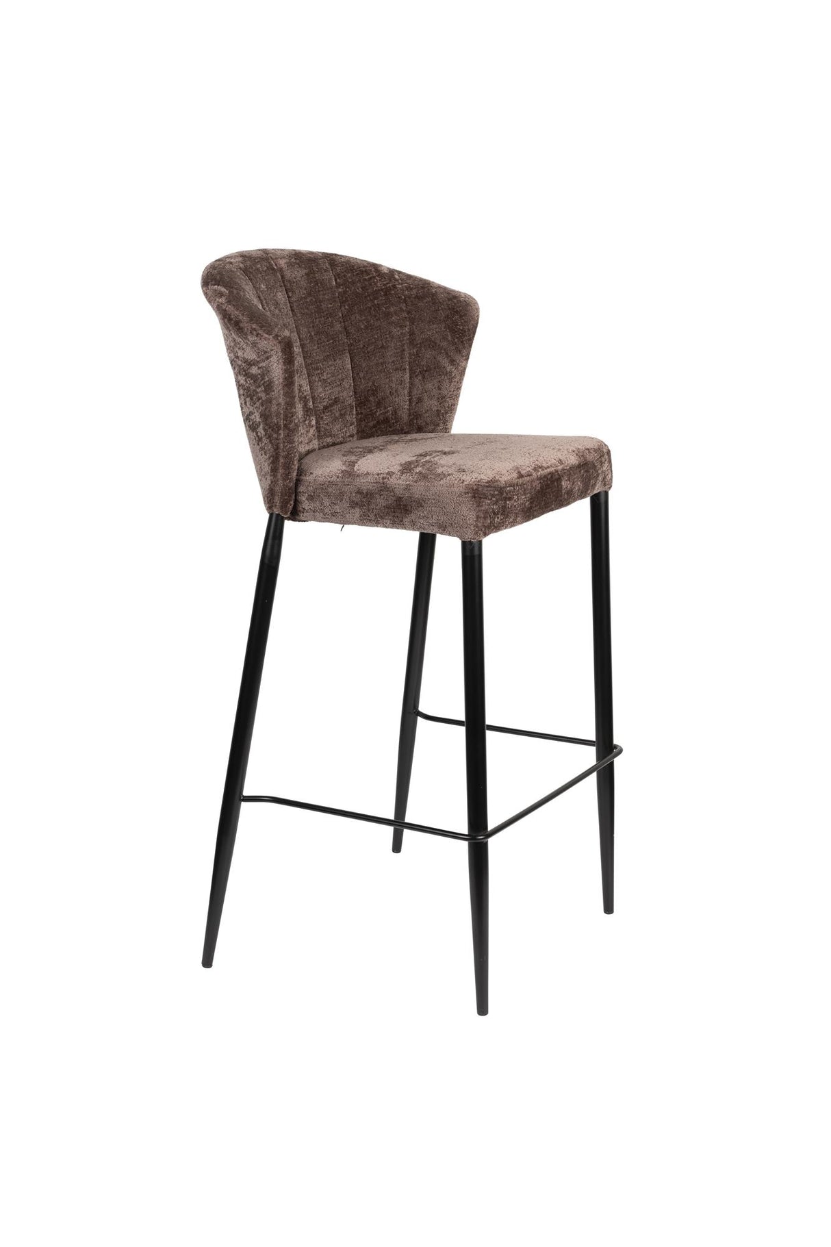Barstuhl taupe, Barstuhl gepolstert taupe, Sitzhöhe 73 cm