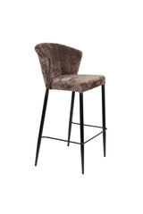 Barstuhl taupe, Barstuhl gepolstert taupe, Sitzhöhe 73 cm