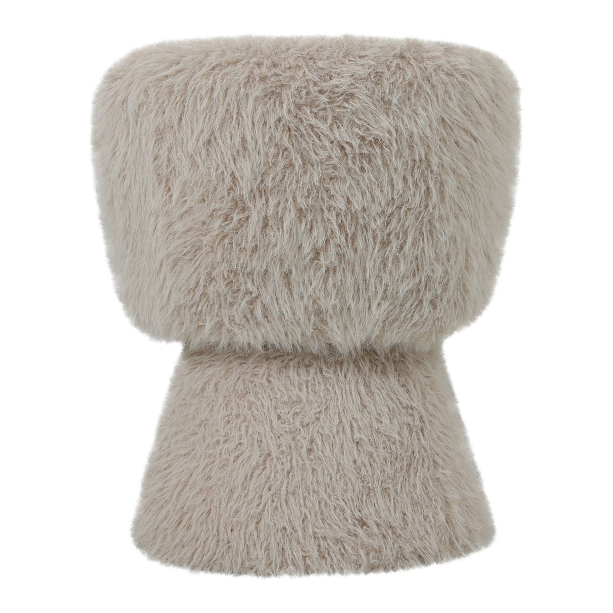 Stuhl beige Felloptik, Esszimmerstuhl beige