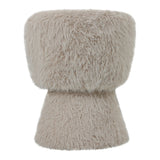 Stuhl beige Felloptik, Esszimmerstuhl beige