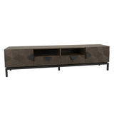 TV Schrank braun Eiche furniert 200 cm, Fernsehschrank braun mit Schublade Eiche furniert, Länge 200 cm