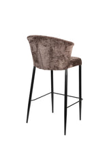 Barstuhl taupe, Barstuhl gepolstert taupe, Sitzhöhe 73 cm