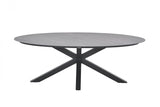 Gartentisch oval grau, Gartentisch Keramik-Verbundstoff anthrazit, Länge 230 cm