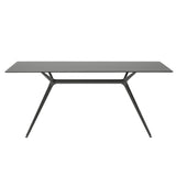 Design Tisch anthrazit-grau, Bürotisch anthrazit-grau, Länge 210 cm