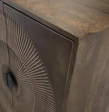 Holzschrank, Schrank Massivholz, Aktenschrank Holz, Breite 80 cm