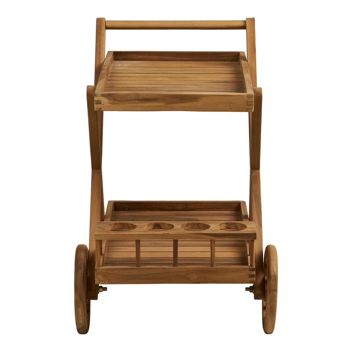 Garten-Servierwagen Holz, Gartentrolley Holz
