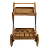 Garten-Servierwagen Holz, Gartentrolley Holz