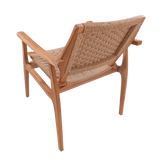 Gartenstuhl stapelbar, Gartenstuhl Teak-Holz Rattan Geflecht,&nbsp; Breite 70 cm