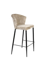Barstuhl beige, Barstuhl gepolstert beige, Sitzhöhe 73 cm