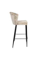 Barstuhl beige, Barstuhl gepolstert beige, Sitzhöhe 73 cm