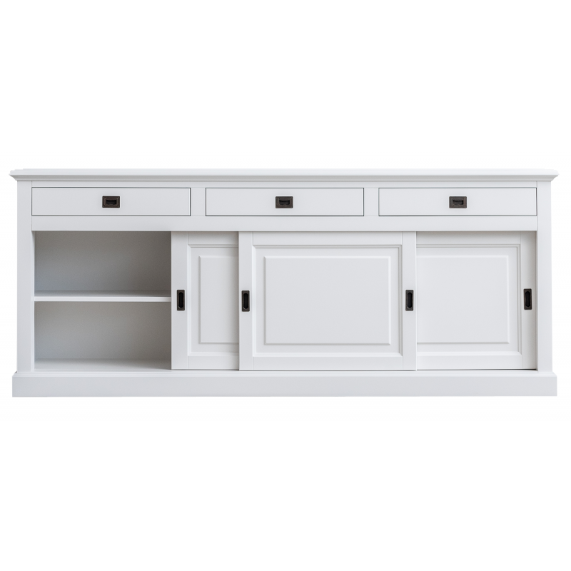 Sideboard weiß Landhausstil, Anrichte weiß Landhaus, Breite 230 cm