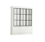 Vitrinen weiß Eiche, Geschirrschrank weiß Holz Eiche, Breite 190 cm