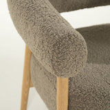 Sessel taupe, moderner Sessel Holz-Gestell