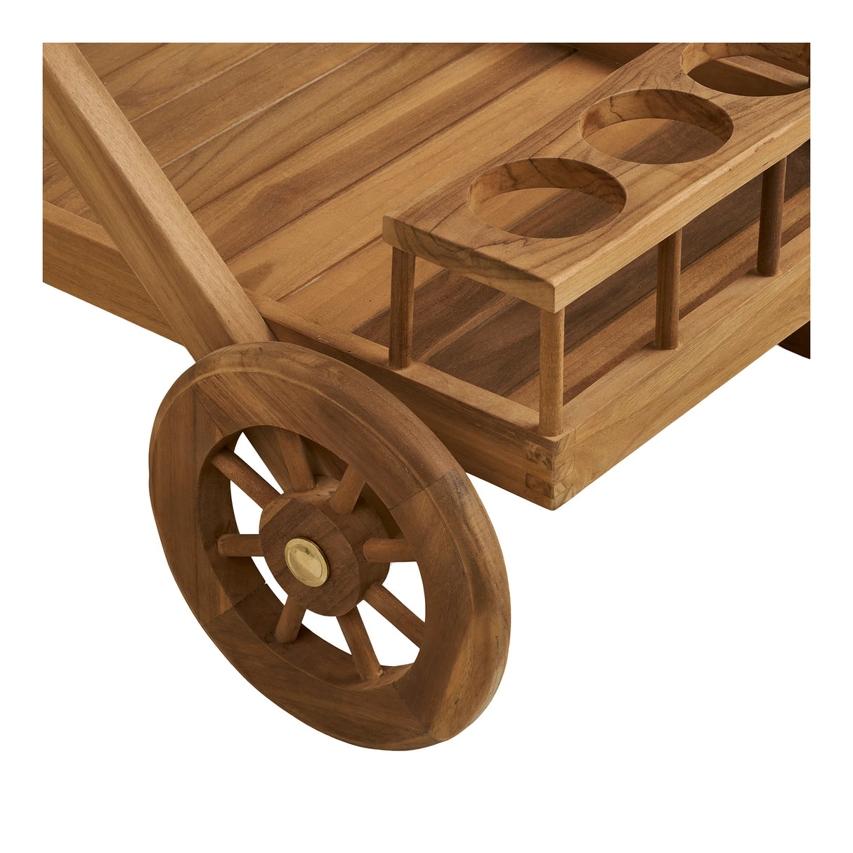 Garten-Servierwagen Holz, Gartentrolley Holz