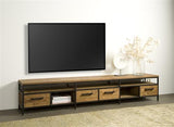 TV Schrank braun Altholz 240 cm, Fernsehschrank braun mit Schublade Altholz, Länge 240 cm